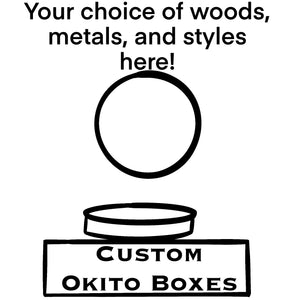 Custom Exotic Wood/Brass Okito Boxes (fits Kennedy Half Dollars)